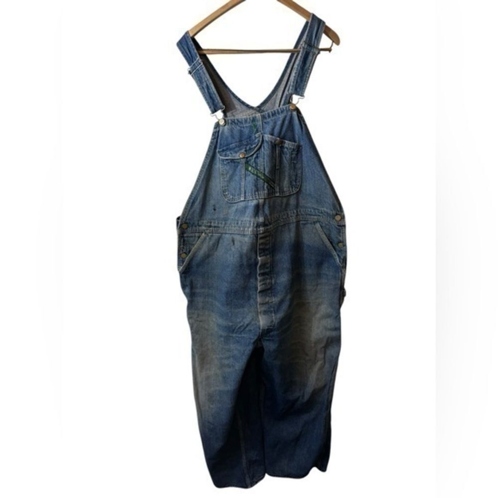 KEY vintage bibs denim jeans overalls